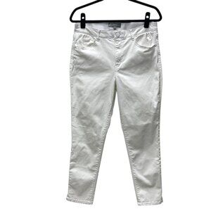 Wit & Wisdom‎ White High Rise Ankle Skinny Jeans, Size 12, Stretchy 5-Pocket